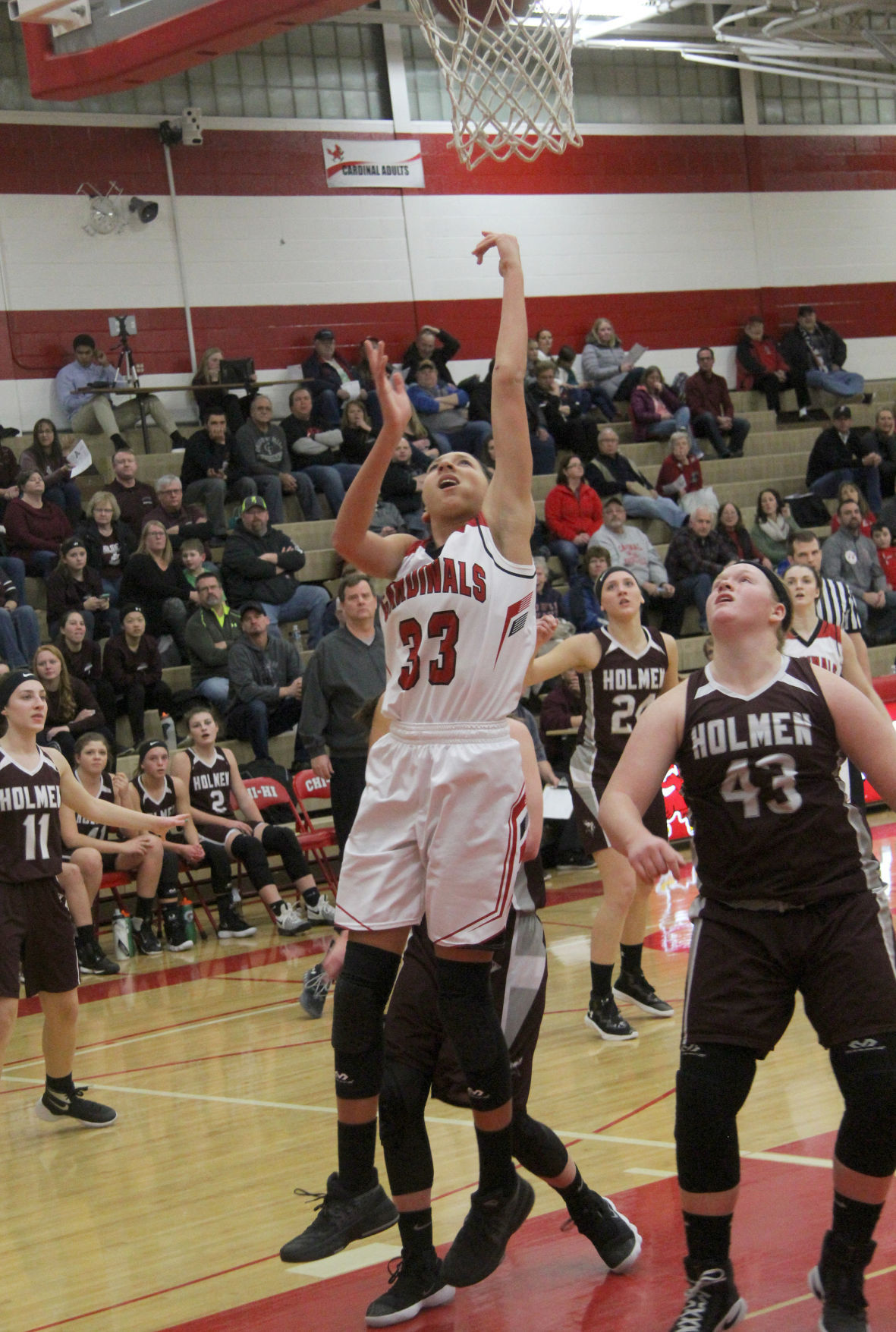 Holmen at Chi-Hi girls basketball 1-2-18